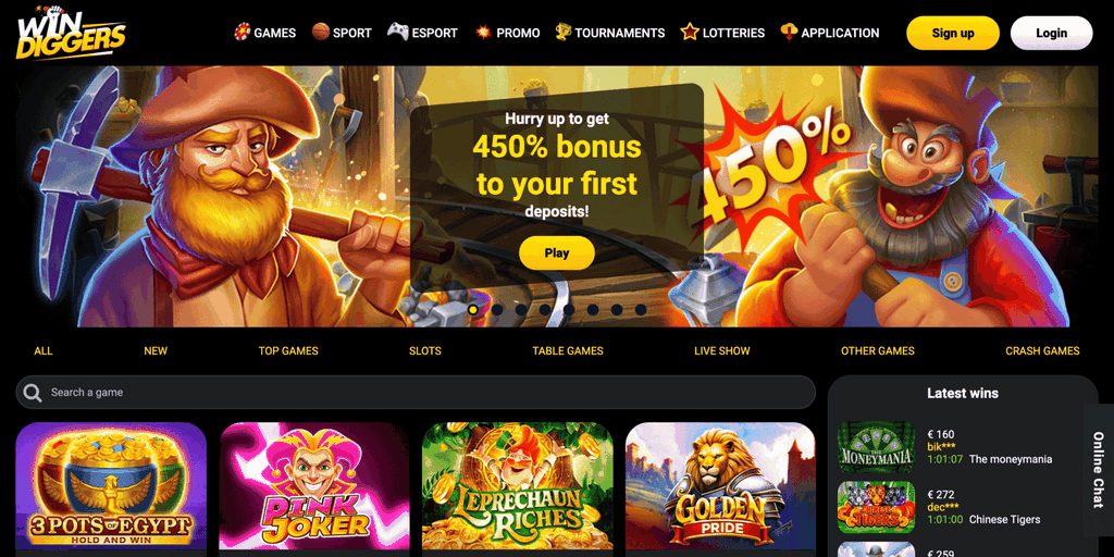 Win Diggers Online Casino Sis Sites|No Down payment Incentive|Login