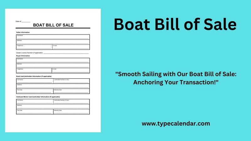 Boat Bill of Sale Type Boat Bill of Sale Type
